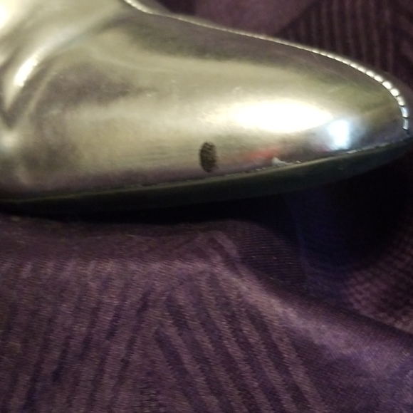 Shoes: Franco Sarto Silver Booties - Picture 4 of 7